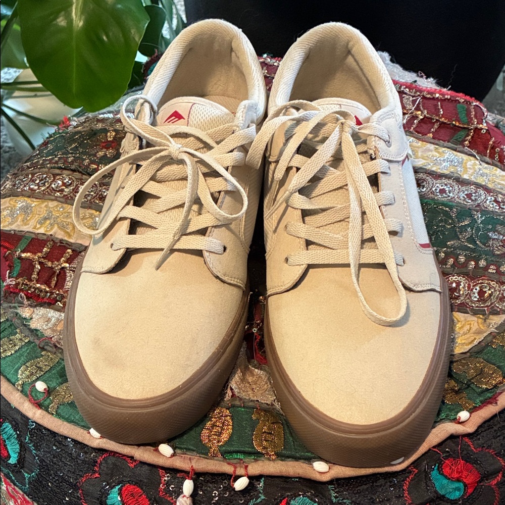 Emerica Beige and Brown Sneakers